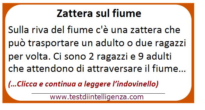 Soluzione Del Test Zattera Sul Fiume